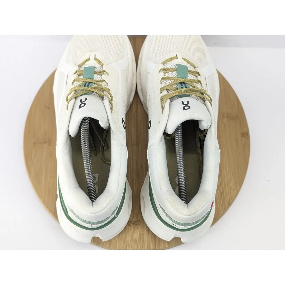 On Cloud Cloudrunner 2 Mens 12.5 M White Green Running Shoes Athletic Sneakers